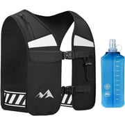 Dinfu Hydration Vest for Running & Hiking - Breathable Adjustable Vest with 500ml Soft Flask for Men and Women
