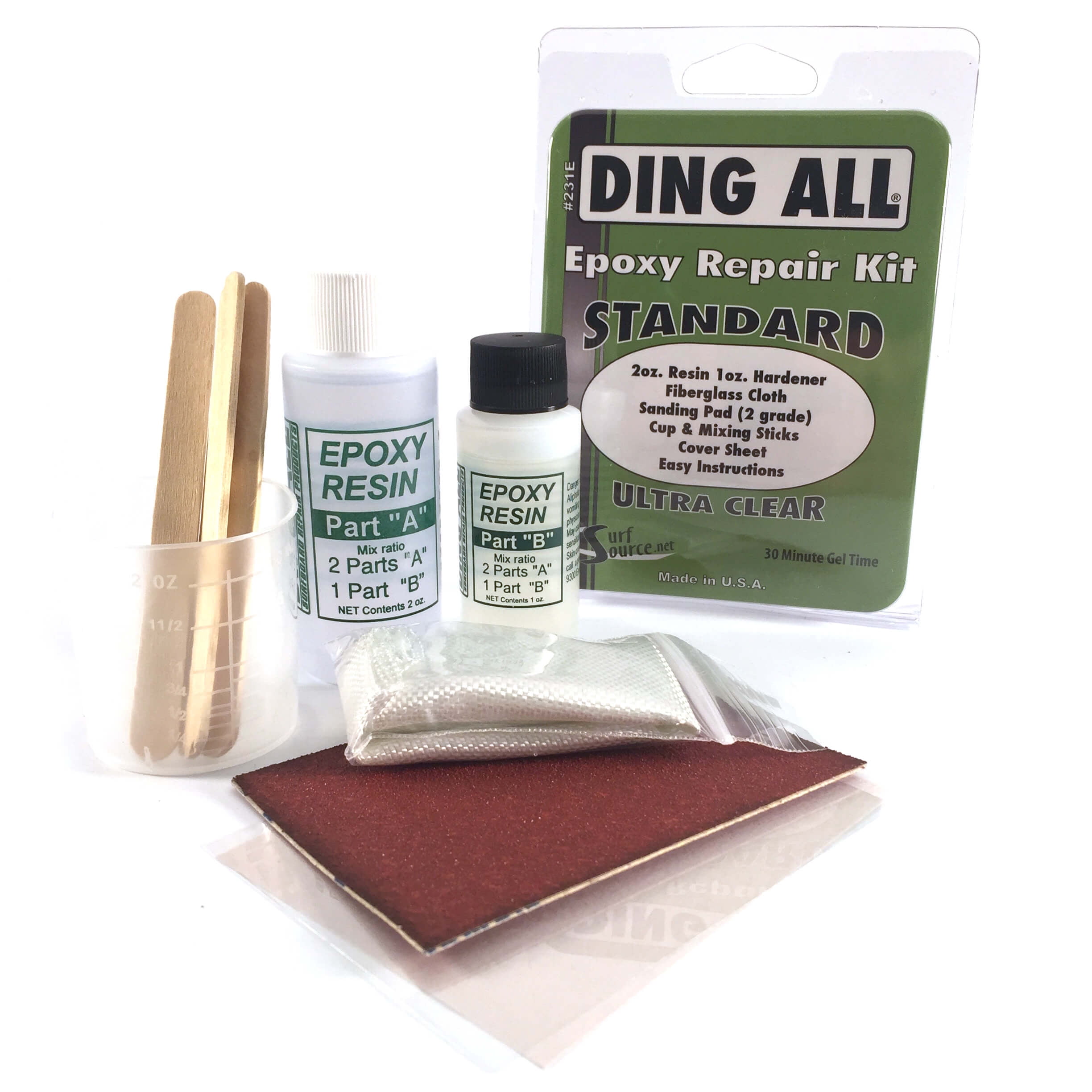 Ding All Warehouse Skateboards Ultra Clear Epoxy Repair Kit 