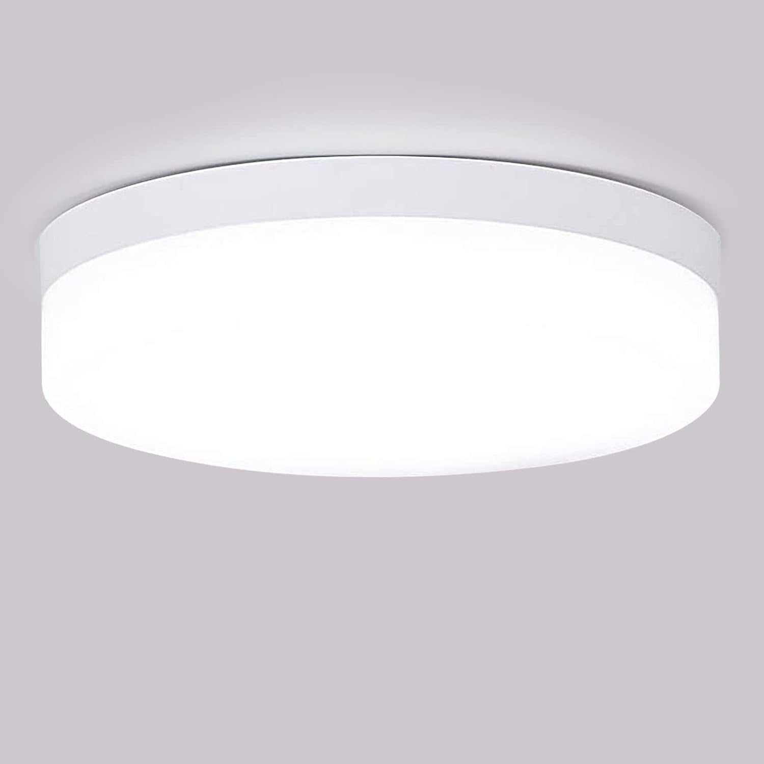 DingLiLighting 12W LED Flush Mount Round Lighting Fixture for Indoor/Outdoor, Stairs, Closet Rooms, Porches, Basements, Hallways, Pantries, Laundry Rooms, 6000K Cool White