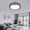 thumbnail image 1 of DingLiLighting 18.5" LED Modern Ceiling Light with Remote Black Flush Mount Light Fixture Dimmable for Living Room Bedroom Kitchen Dining, 3 Color Changeable, 1 of 7