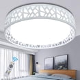thumbnail image 1 of DingLiLighting 18.5" Modern Dimmable Ceiling Light with Remote White Flush Mount Ceiling Light for Living Room Dining Bedroom Kitchen, Bulbs Included, 1 of 7