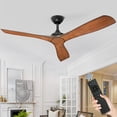 thumbnail image 1 of DingLiLighting 52" Modern Indoor Outdoor Ceiling Fan with Remote Control,5-Speed 3-Blade Industrial Ceiling Fan for Patio Exterior House Porch livingroom bedroom, Timing, Wood, 1 of 7