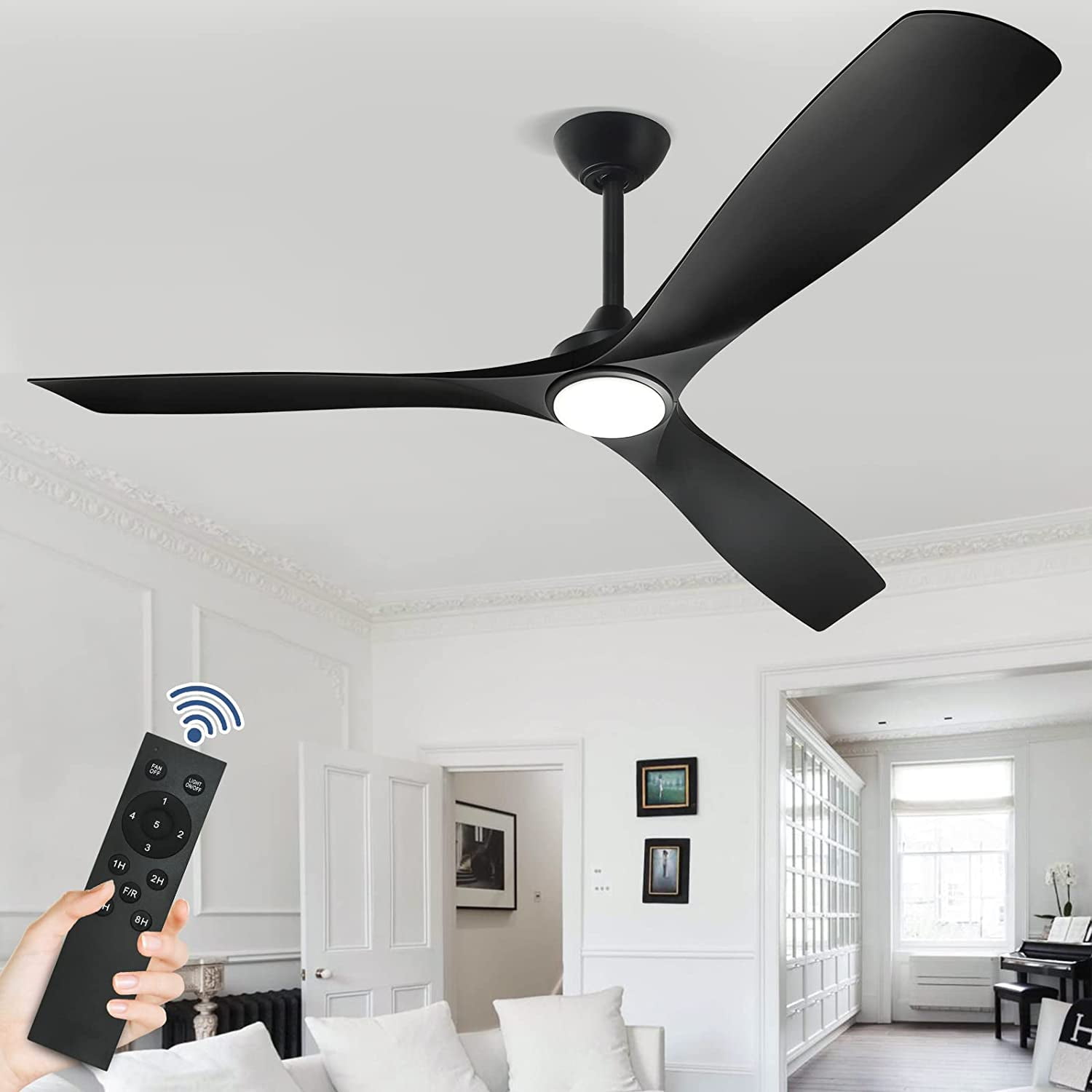 Ceiling fan lights with remote control discount