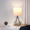 thumbnail image 1 of DingLiLighting Black Cage Metal Base Table Lamp with Shade, 5W LED Bulb Included, 1 of 9