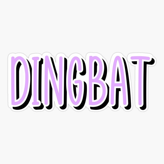 Dingbat Er, Phone Decal Water Bottle Stickers Car Decals, Funny Birthday Gift