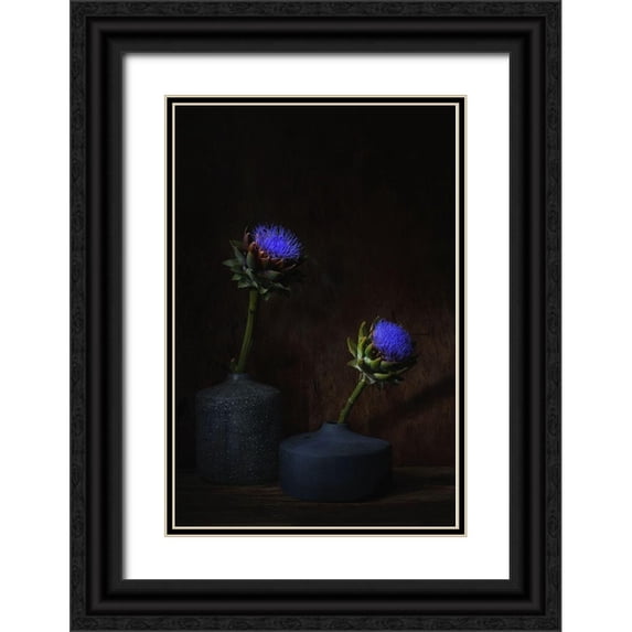 Dingemans, Saskia 17x24 Black Ornate Wood Framed with Double Matting Museum Art Print Titled - Electric Blue.