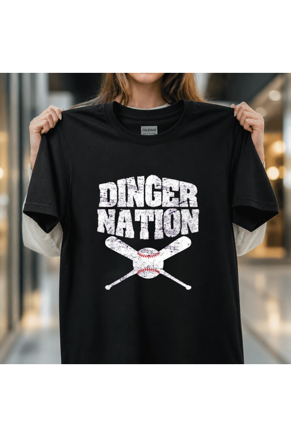 Dinger Nation Funny Baseball Unisex T-Shirt, S-5XL