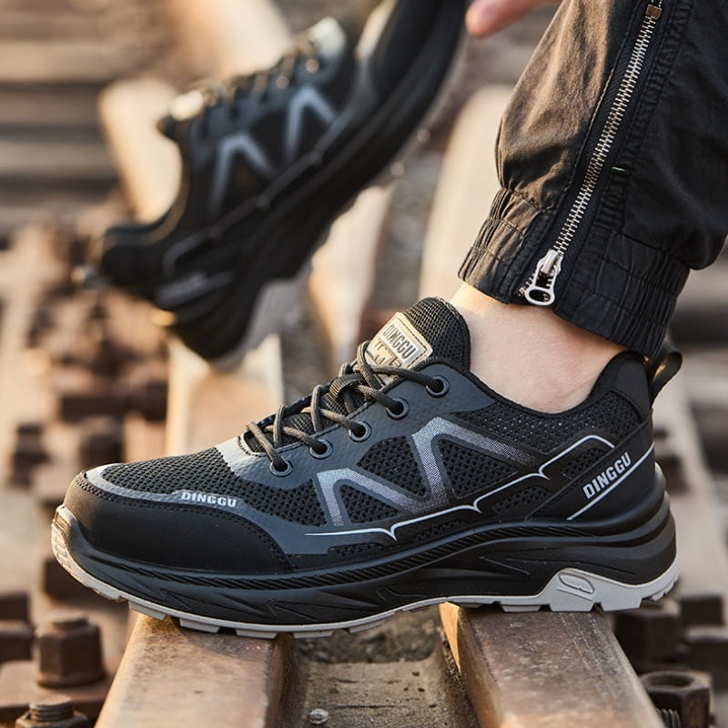 Dinggu Safety Shoes Men's Anti-Impact Puncture-Resistant Steel