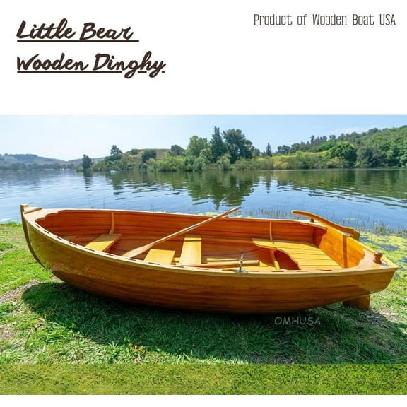 Dinghy Little Bear Gloss Red Cedar Fiberglass Stainless Steel Epoxy Resin