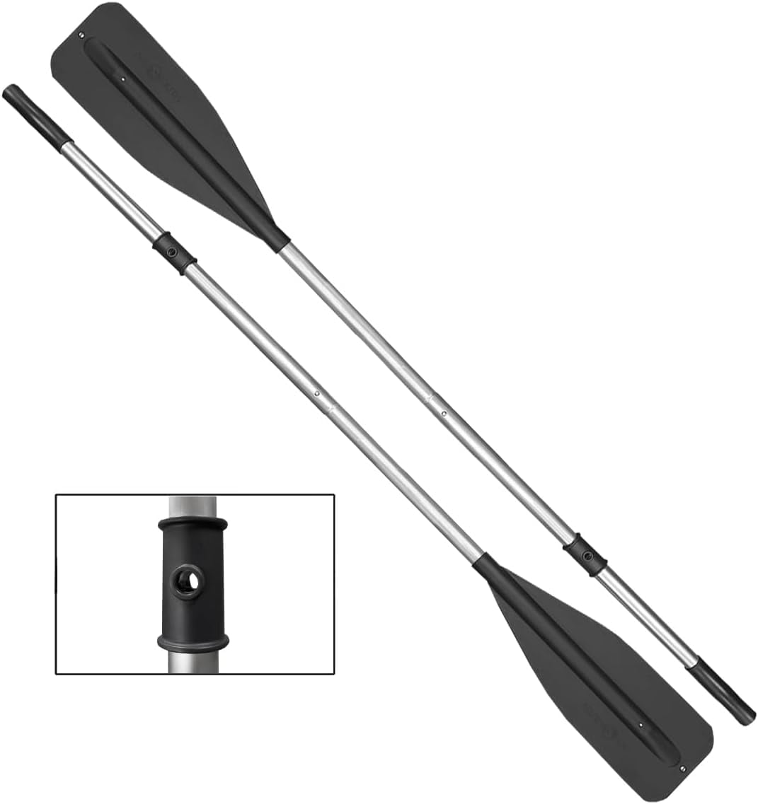Dinghy Oars with Oar Pin Locks 2 Pieces Detachable 1 Pair