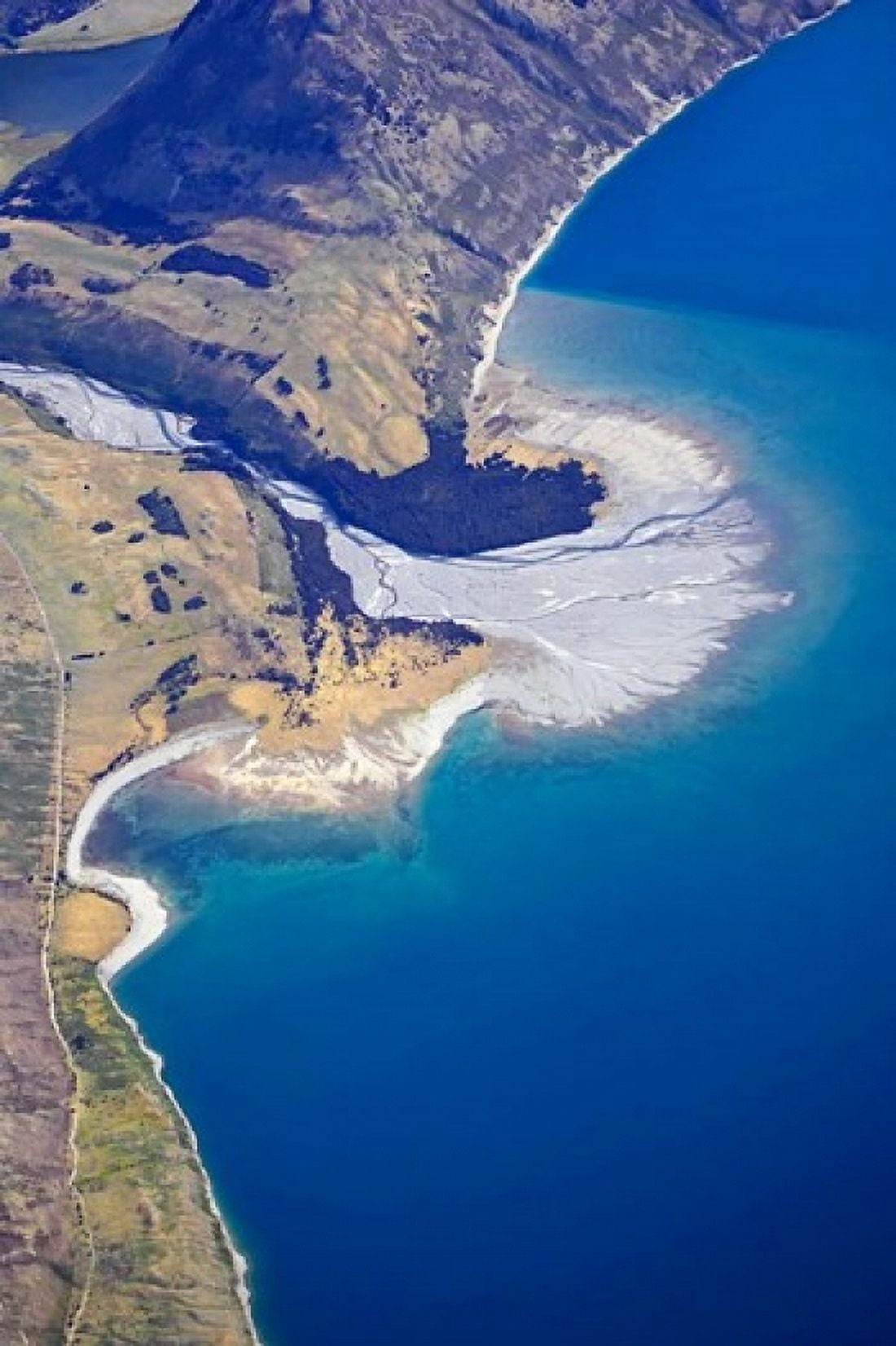 Dingle Burn Entering Lake Hawea South Island New Zealand Canvas Art - David Wall DanitaDelimont (12 x 17)