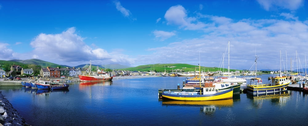Dingle Dingle Peninsula Co Kerry Ireland Fishing Boast In A Harbour Canvas Art - The Irish Image Collection Design Pics (30 x 12)