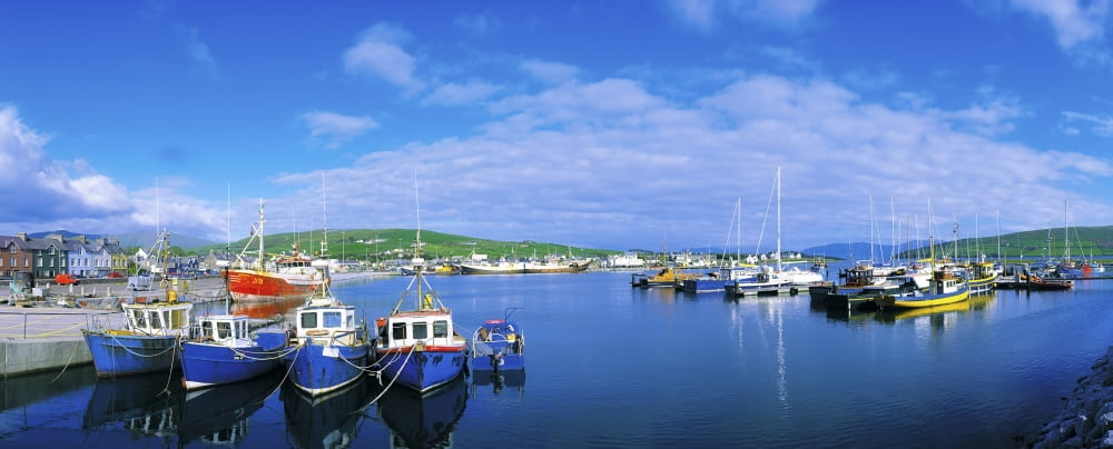 Dingle Town & Harbour Co Kerry Ireland Canvas Art - The Irish Image Collection Design Pics (30 x 12)