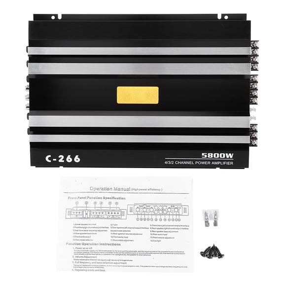 Dingln Car Stereo Audio Del Altavoz Del Amplificador Amplificador De Potencia De 12V 5800W Universal For Camiones