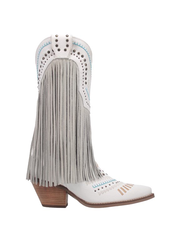 1969 Womens DI737 Women's Dingo Gypsy 13 Western Boot 8 M White