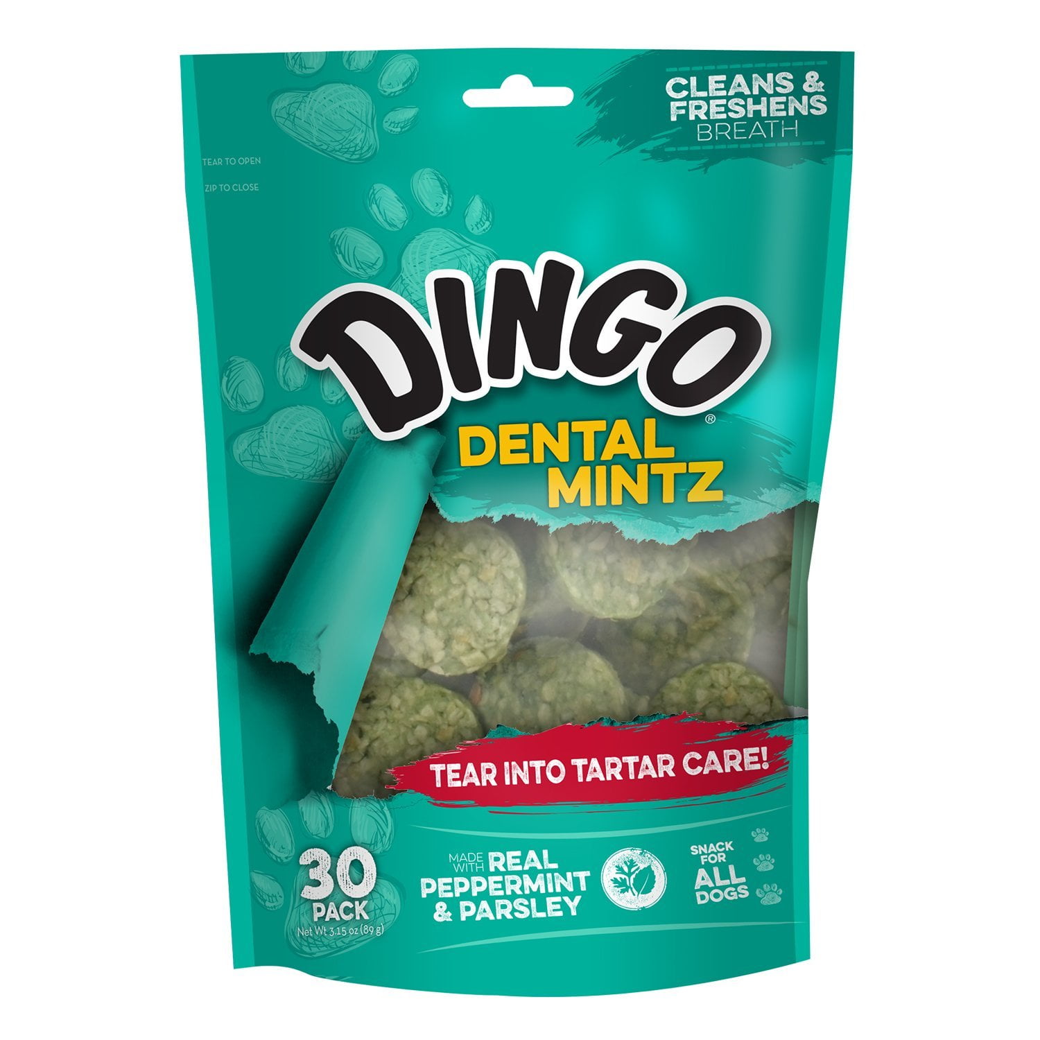 Dingo Dental Mintz Chews For Dogs Mint Dog Treats Walmart
