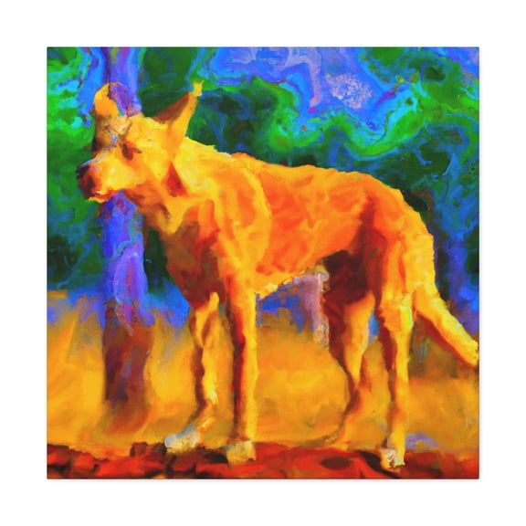 "Dingo Dreaming Outback" - Canvas