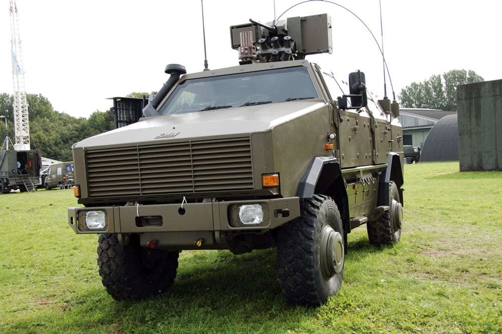 Dingo II vehicle of the Belgian Army Canvas Art - Luc De JaegerStocktrek Images (17 x 12)