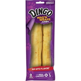 Dingo Wag n Wraps Jumbo with Real Chicken and Pork 2 Pack