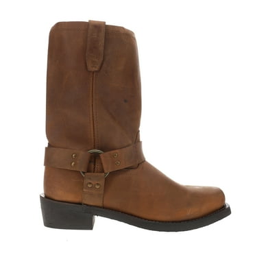 Dingo Mens Dean Harness Square Toe Pull On Motorcycle Cowboy  Mid Calf Boot