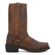 Dingo Mens Dean Harness Square Toe Pull On Motorcycle Cowboy Mid Calf Boot