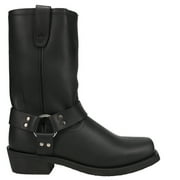 Dingo Mens Black Dean Leather Harness Boots DI19057-BK