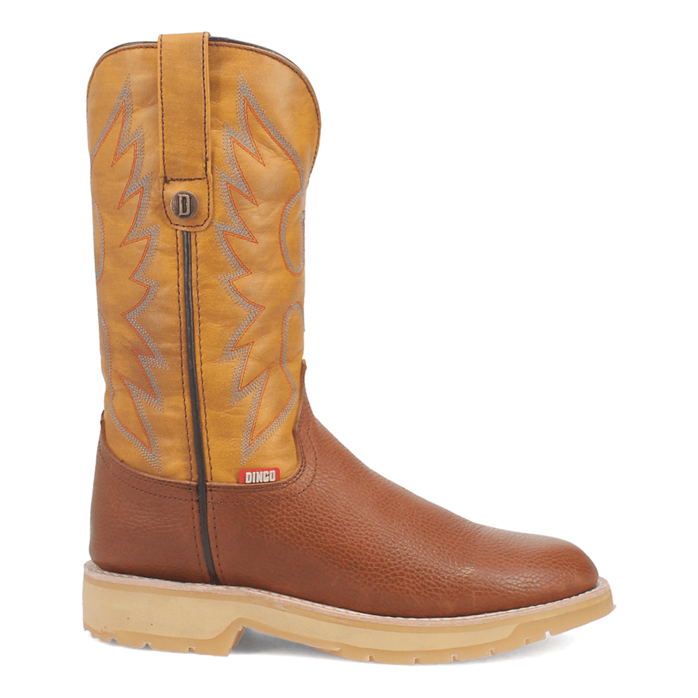 Dingo Mens Dust Bowl Embroidered Round Toe Cowboy Mid Calf 