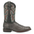 thumbnail image 1 of Dingo Mens Ranger Leather Ostrich Print Round Toe Cowboy  Mid Calf Boots, 1 of 2