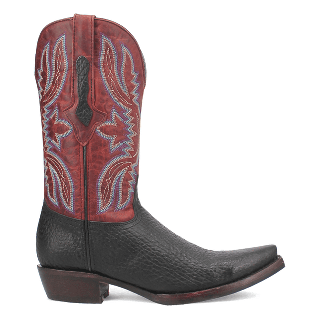 Dingo Mens Rio Lobo Embroidered Snip Toe Cowboy Mid Calf Boots