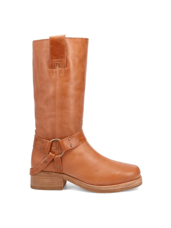 Mens Rip Round Toe Pull On Mid Calf Boots