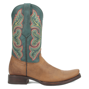 Dingo Mens True Grit Embroidered Square Toe Cowboy  Mid Calf Boots