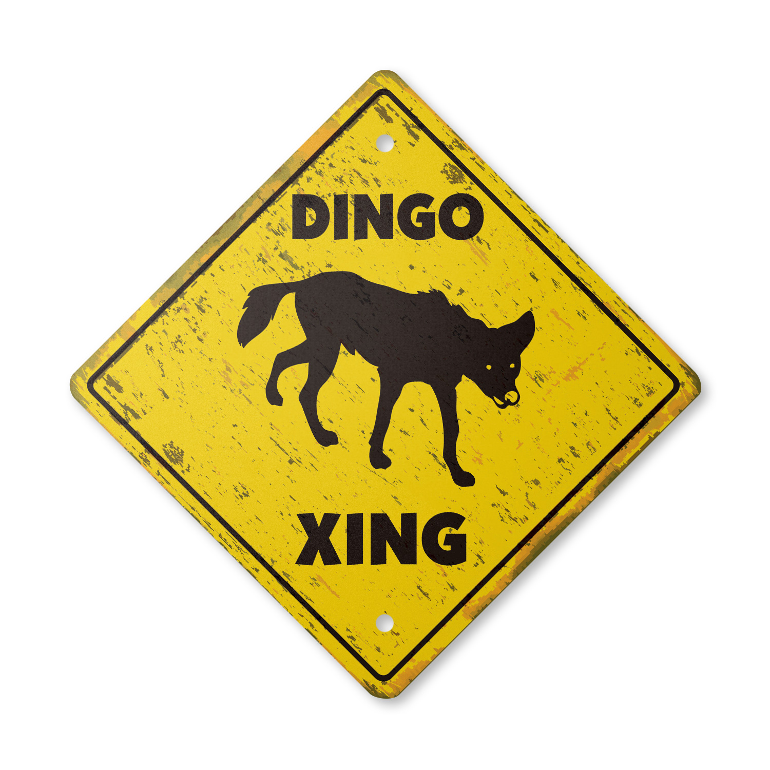 Dingo Vintage Crossing Sign Zone Xing | Indoor/Outdoor Plastic | 14 ...