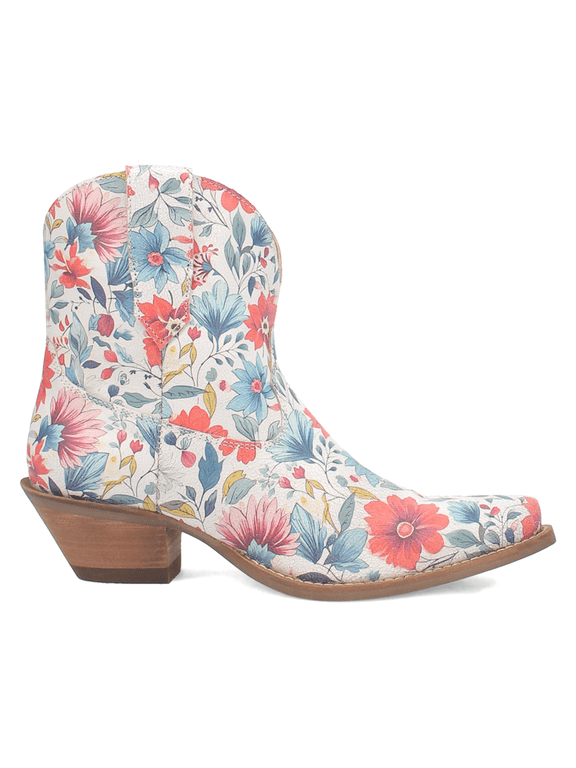 Women's Pixie Rose Western Boot Snip Toe - DI 178-WHT 7 1/2 M US
