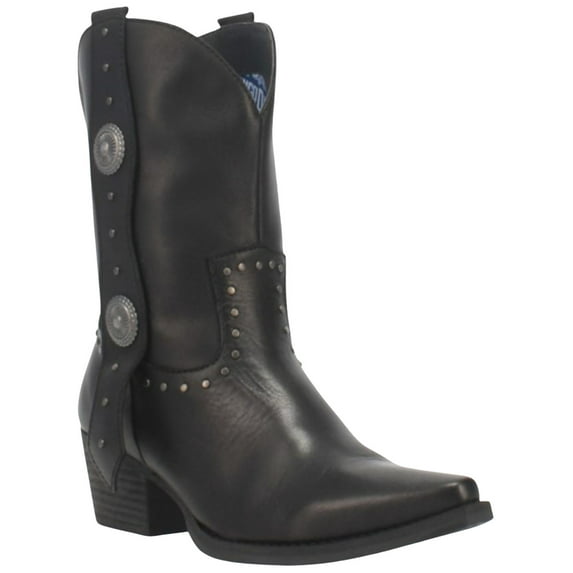 Dingo Women's True West Leather Western Fashion Boot Snip Toe Black 8 M US