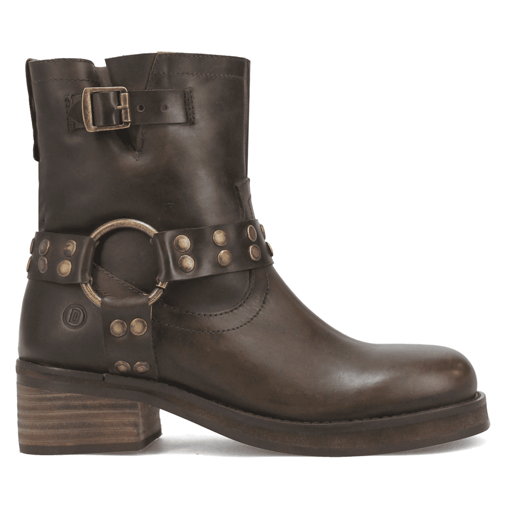★SALT&CHOCOLATE★ Round-toe rider buckle boots Stallion Boots Chocolate Round Toe Zorro | Axel's of Vail