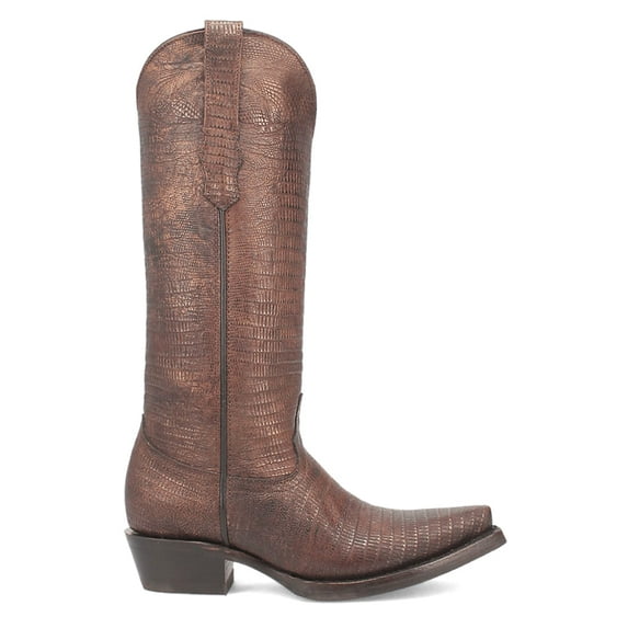 Dingo Womens Athena Lizard Print Snip Toe Cowboy Mid Calf Boots