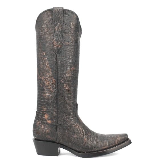 Dingo Womens Athena Lizard Print Snip Toe Cowboy Tall Boots