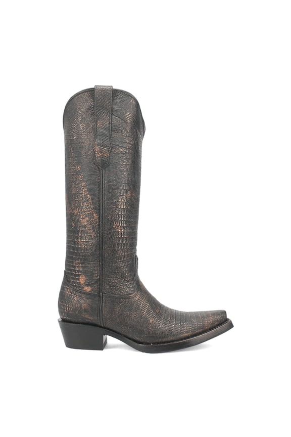 Womens Athena Lizard Print Snip Toe Cowboy Tall Boots