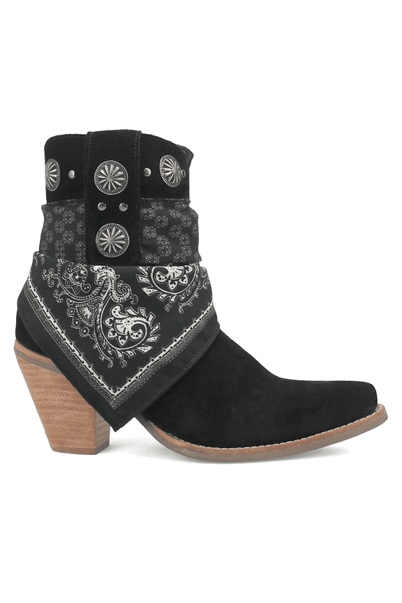 Women's Suede Bandida Western Booties Round Toe - DI184 8 1/2 M US