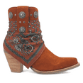 thumbnail image 1 of Dingo Womens Bandida Paisley Studded Toe Cowboy  Ankle Boots, 1 of 5