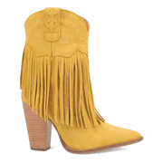 Dingo Womens Crazy Train Fringe Embroidery Snip Toe Cowboy Ankle Boots