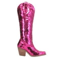 thumbnail image 1 of Dingo Women's Sequin Dance Hall Queen Tall Western Boot Snip Toe - DI 182-FUCHSIA 10 M  US, 1 of 5