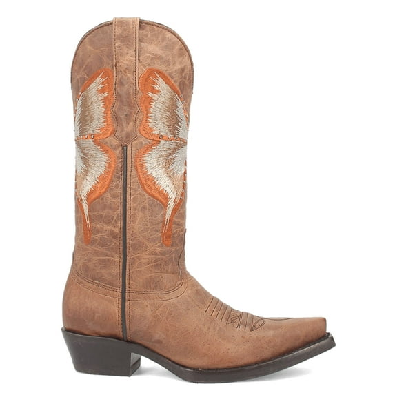 Dingo Womens Duchess Embroidered Snip Toe Pull On Cowboy Mid Calf Boots