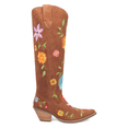 thumbnail image 1 of Dingo Womens Flower Power Embroidered Floral Snip Toe Pull On Cowboy  Tall, 1 of 2