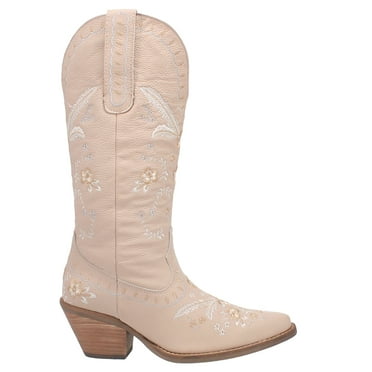 Dingo Women's Full Bloom Western Boot Round Toe White 11 M  US