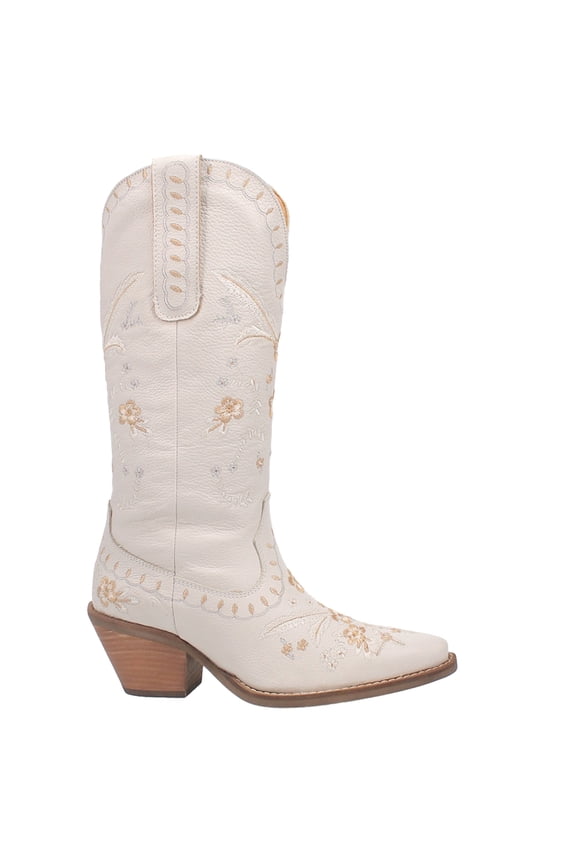 Women's Full Bloom Western Boot Round Toe White 8 1/2 M  US