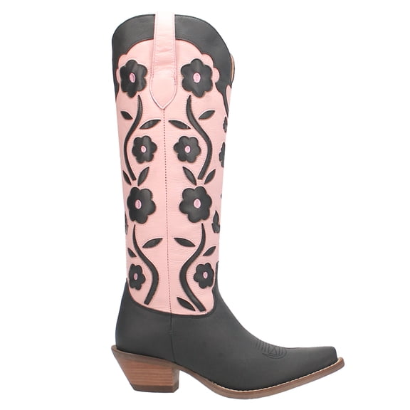 Dingo Womens Goodness Gracious TooledInlay Floral Snip Toe Cowboy Tall Boo
