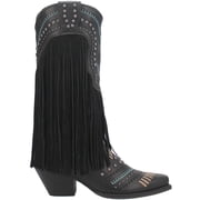 Dingo Womens Gypsy Studded Snip Toe Boots Mid Calf Low Heel 1-2