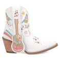 thumbnail image 1 of Dingo Women's Melody Short Western Boot Round Toe - DI 166-WHT 10 M  US, 1 of 5