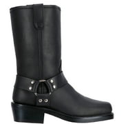 Dingo Womens Molly Pull On Square Toe Motorcycle Mid Calf Boots